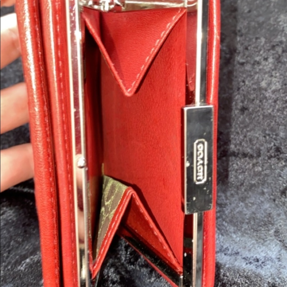 Small Red Coach Wallet - Picture 5 of 5